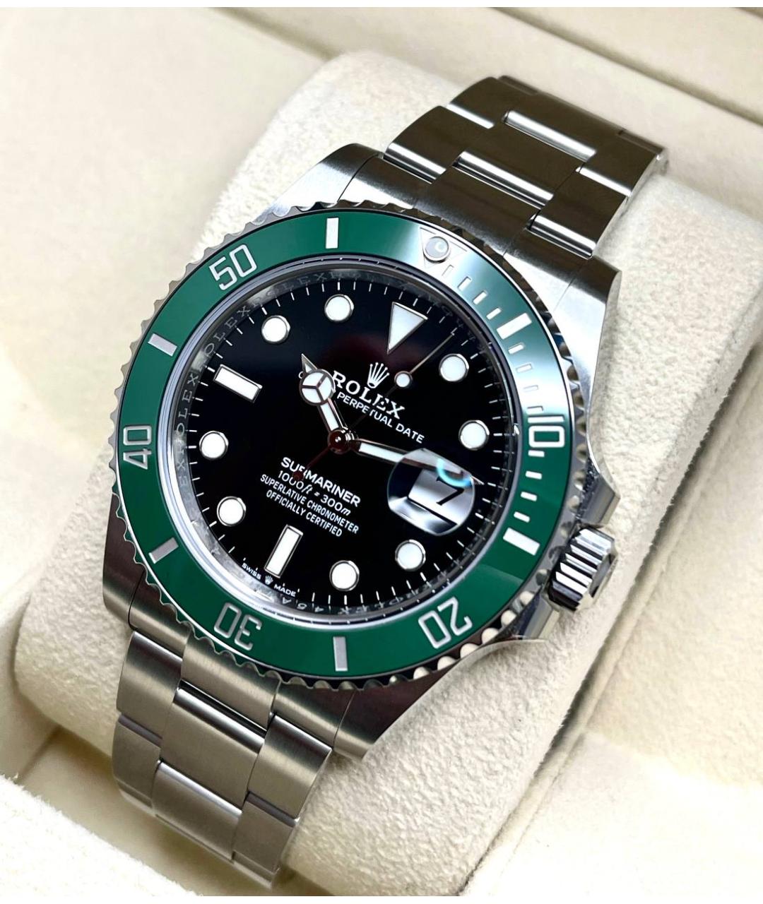 ROLEX Зеленые часы, фото 4