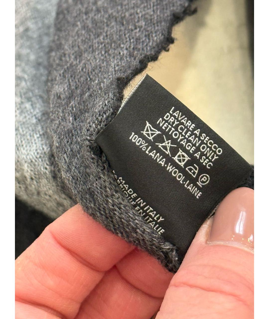 GUCCI Коричневый шерстяной шарф, фото 5