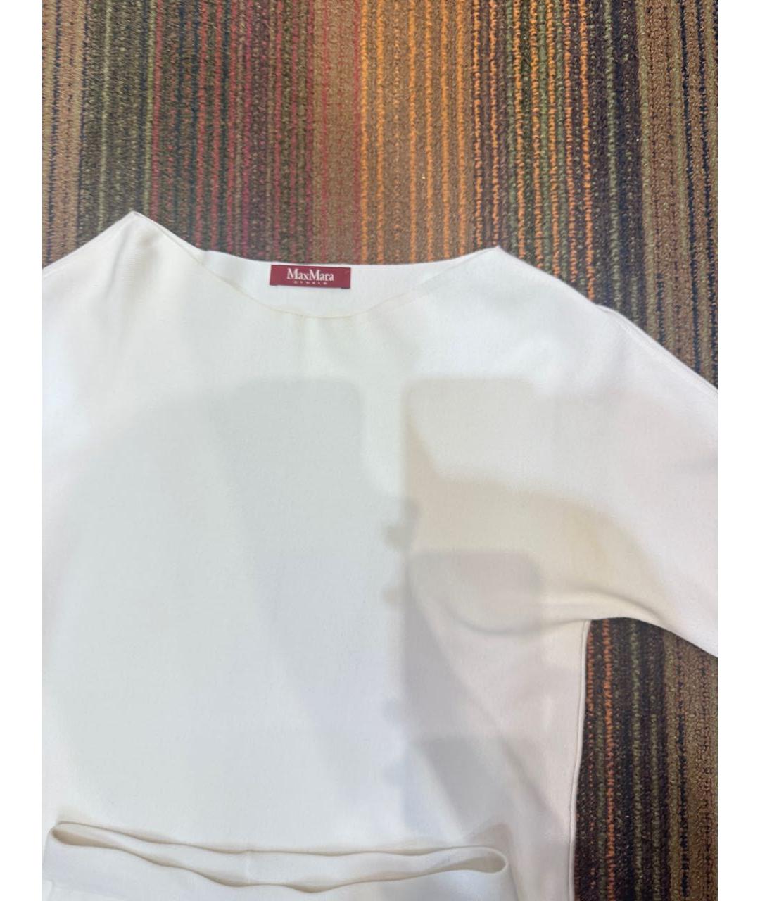 MAX MARA STUDIO Белый кашемировый джемпер / свитер, фото 4