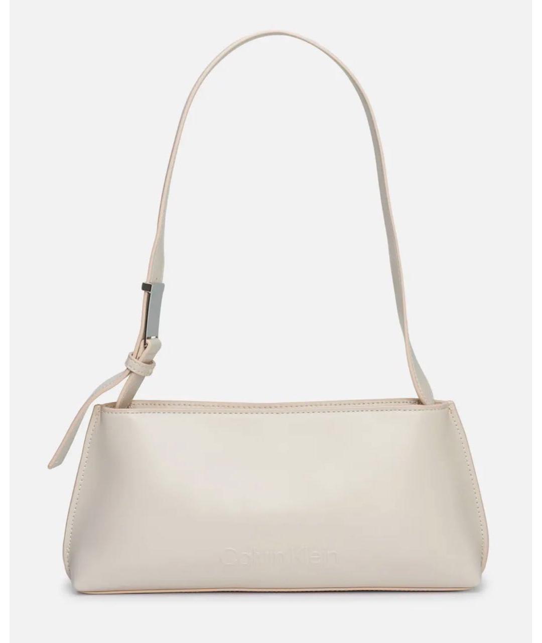 CALVIN KLEIN Бежевая сумка через плечо из искусственной кожи, фото 3