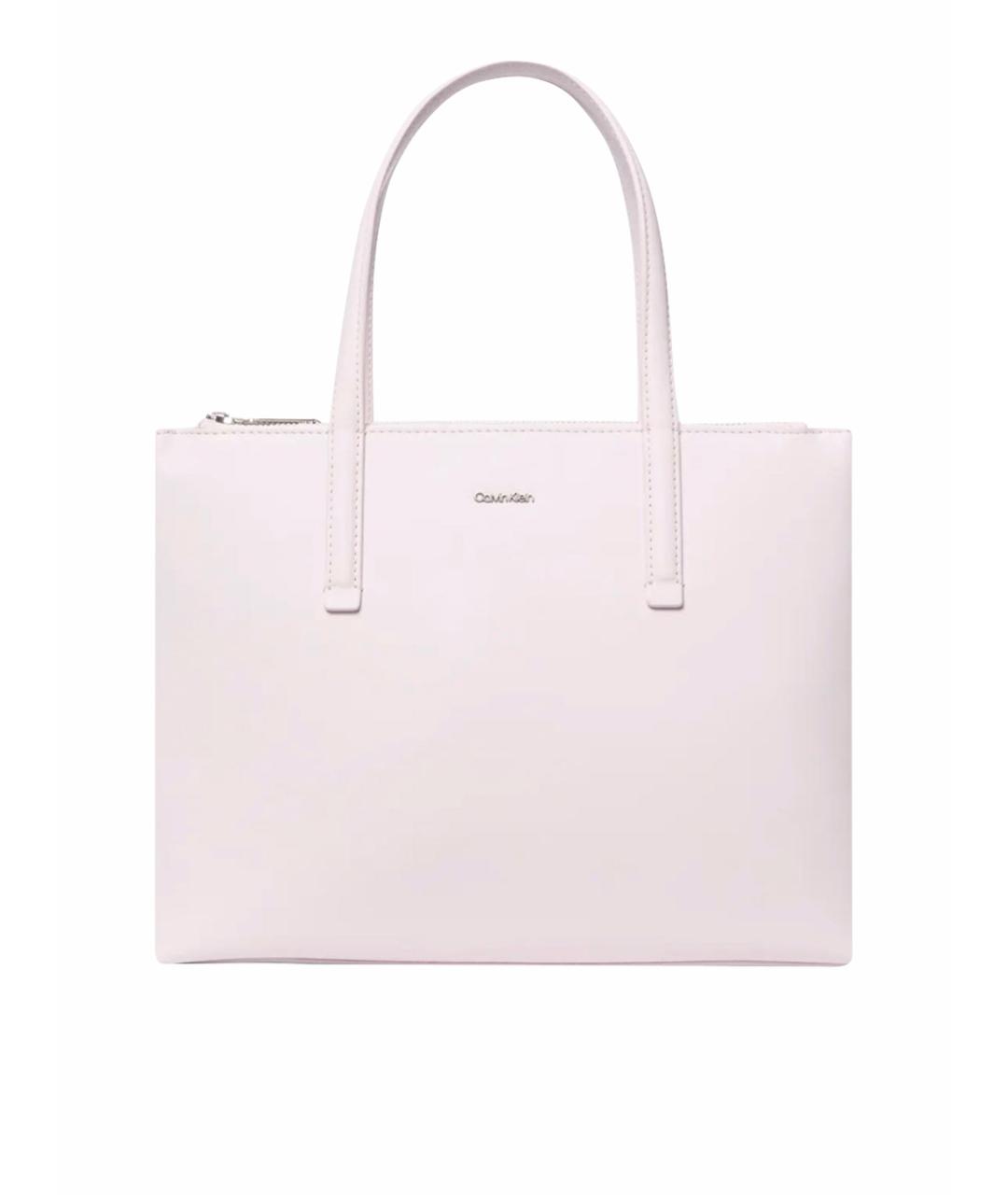 CALVIN KLEIN Розовая сумка тоут из искусственной кожи, фото 1