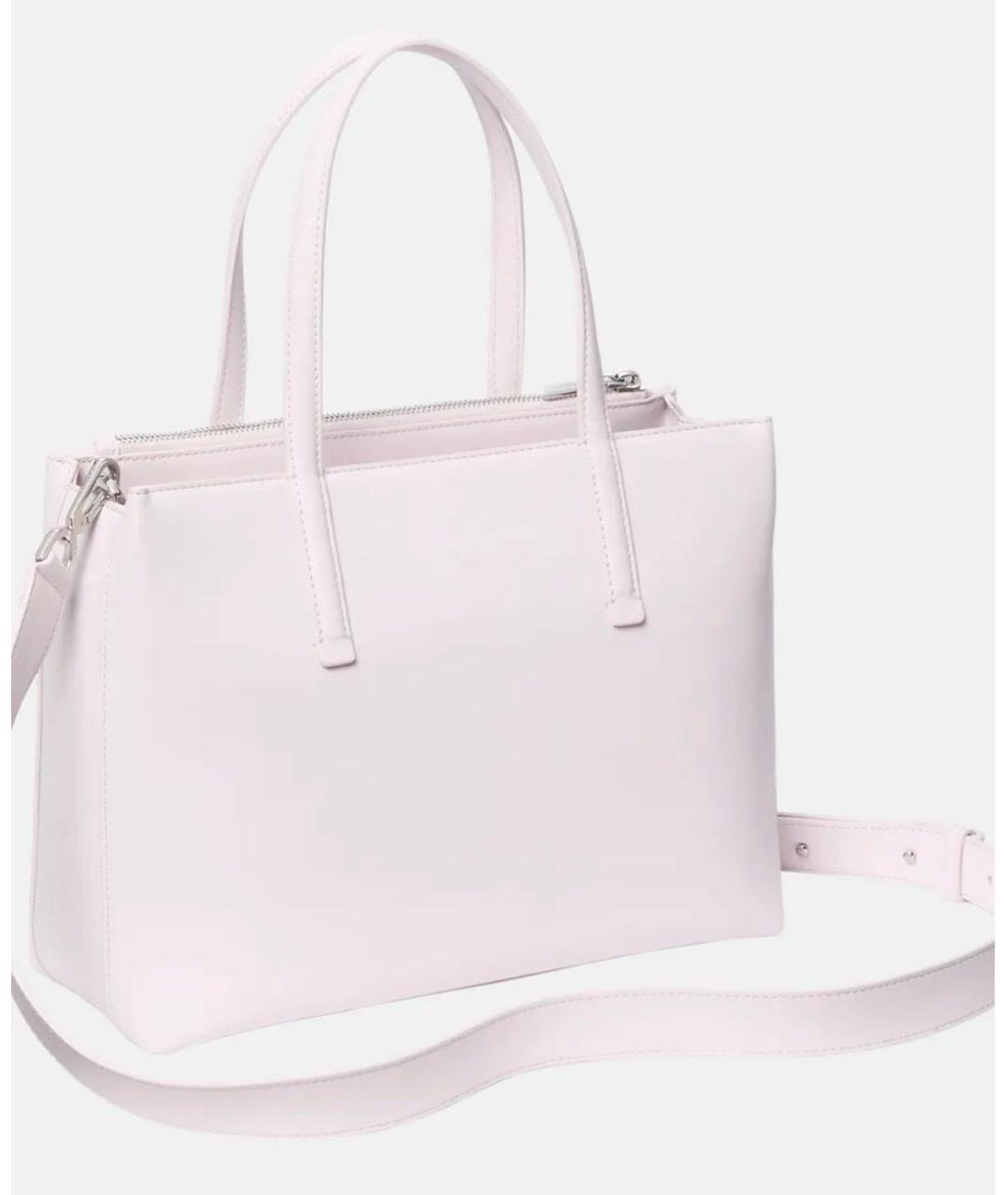 CALVIN KLEIN Розовая сумка тоут из искусственной кожи, фото 3