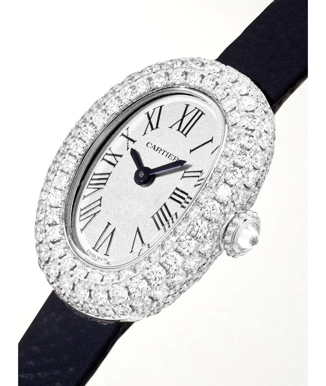 CARTIER Темно-синие часы из белого золота, фото 2