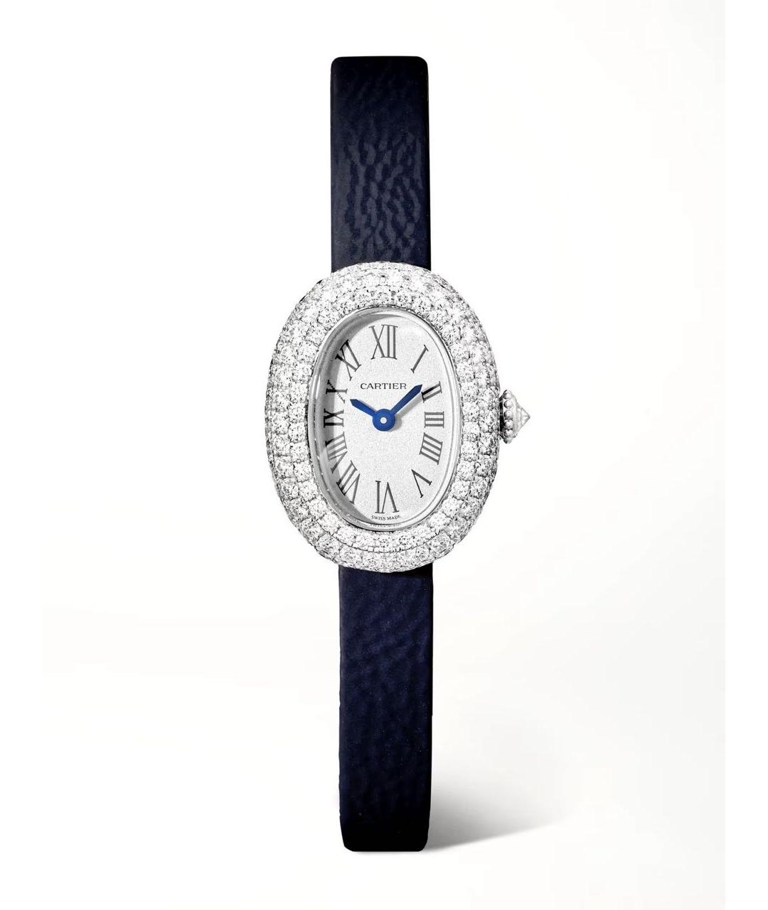 CARTIER Темно-синие часы из белого золота, фото 5