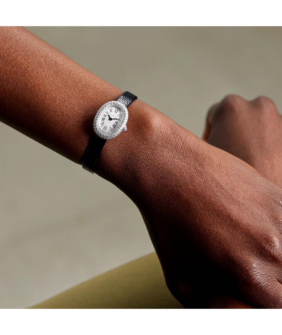 CARTIER Темно-синие часы из белого золота, фото 4