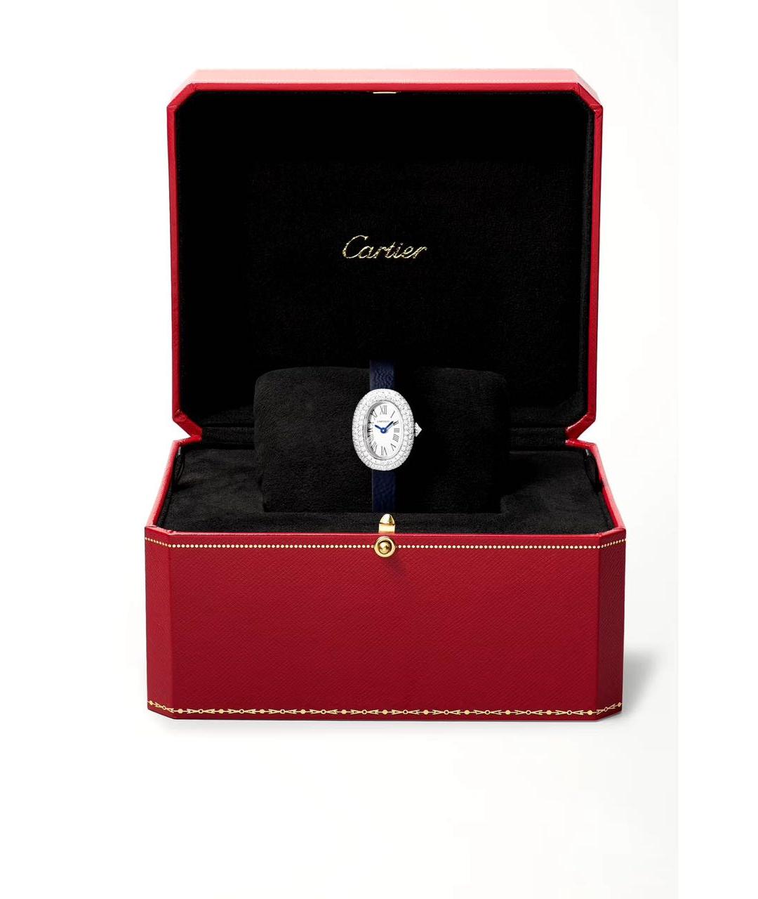 CARTIER Темно-синие часы из белого золота, фото 3