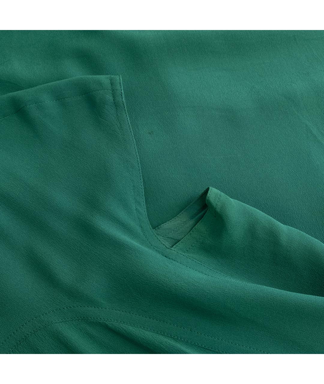 HERMES Зеленые шелковое повседневное платье, фото 4