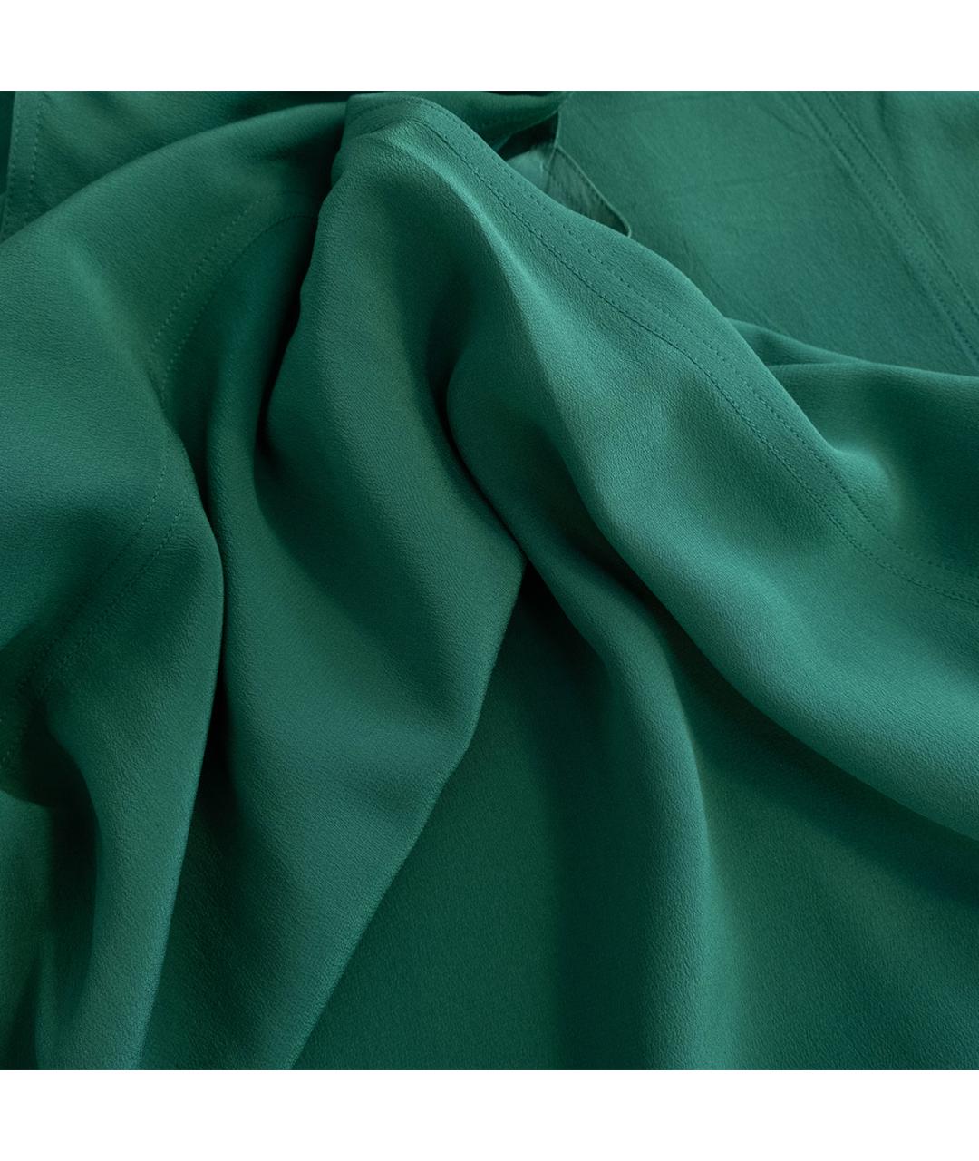 HERMES Зеленые шелковое повседневное платье, фото 5