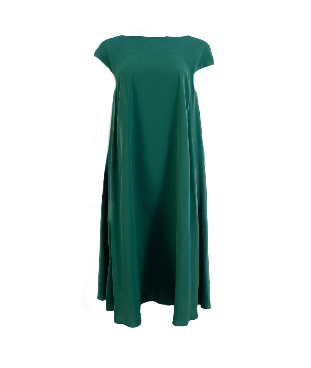 HERMES Зеленые шелковое повседневное платье, фото 1