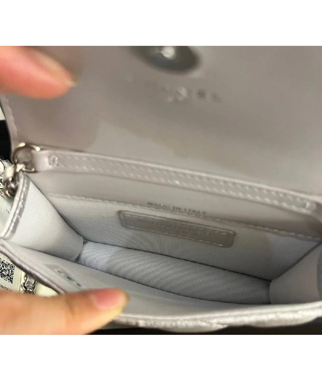 CHANEL Серебряная кожаная сумка через плечо, фото 8
