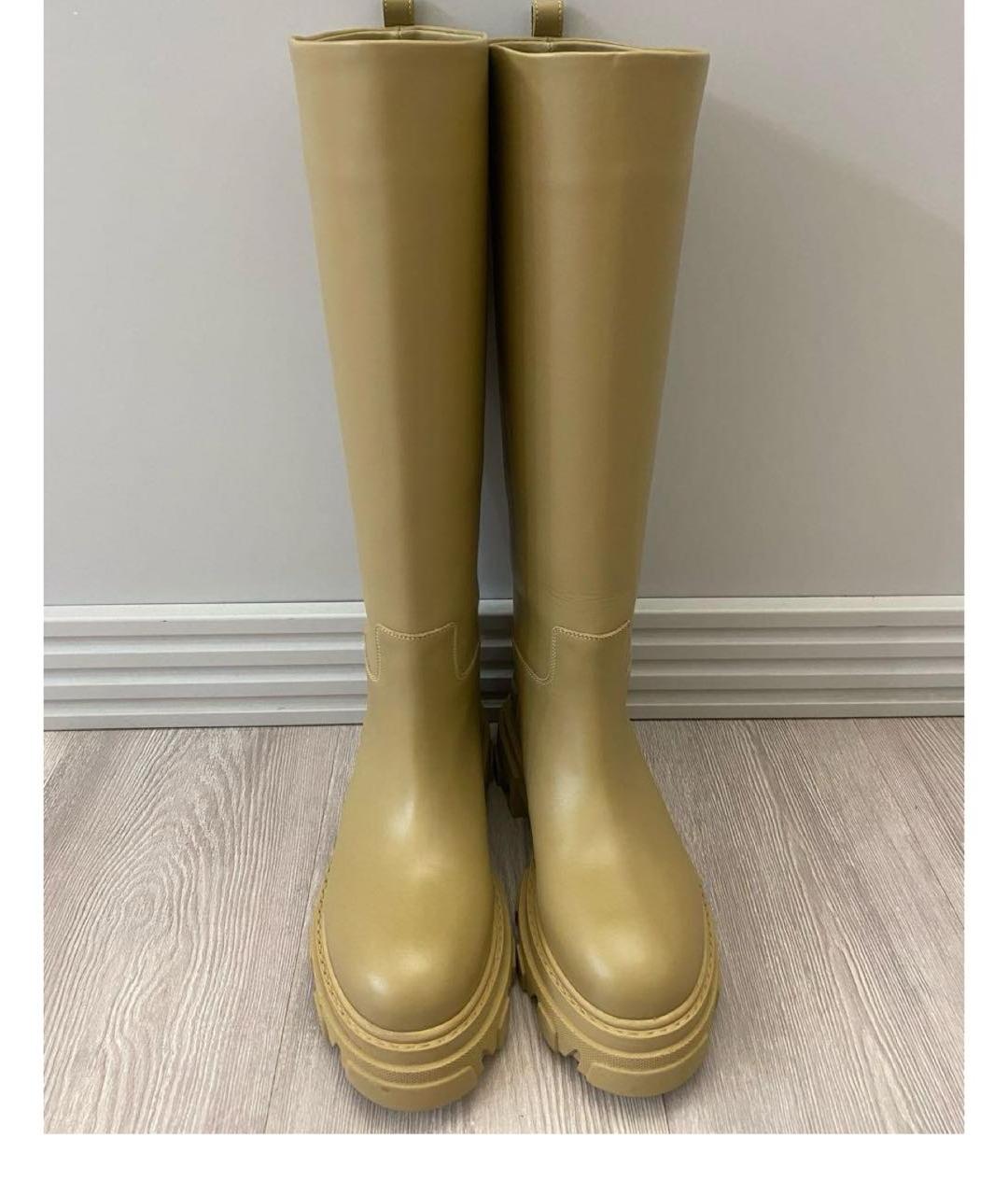 GIABORGHINI Бежевые кожаные сапоги, фото 2