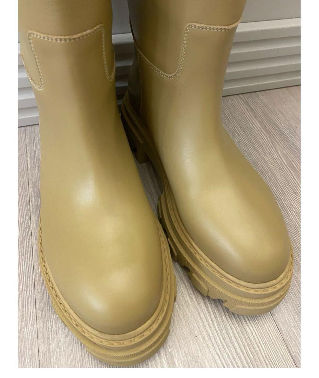 GIABORGHINI Бежевые кожаные сапоги, фото 3