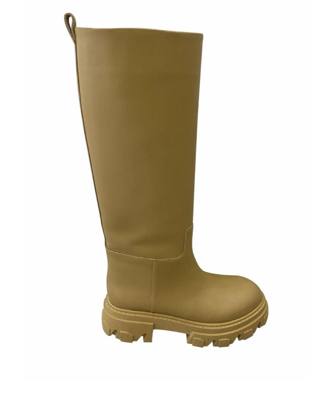 GIABORGHINI Бежевые кожаные сапоги, фото 5