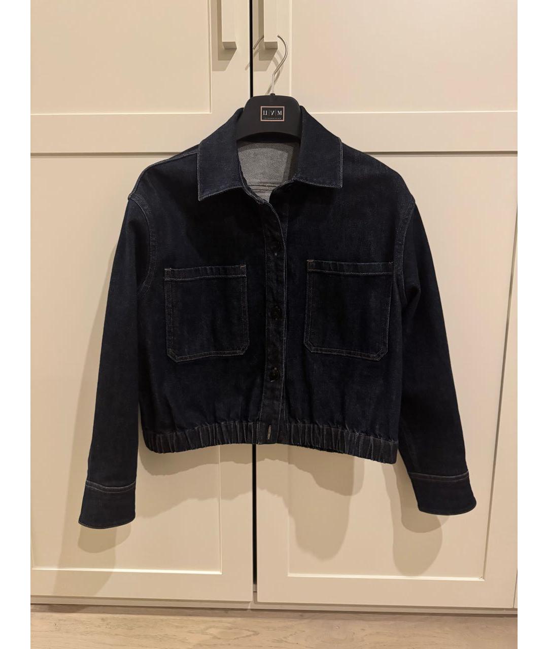 THEORY Темно-синяя хлопковая куртка, фото 3