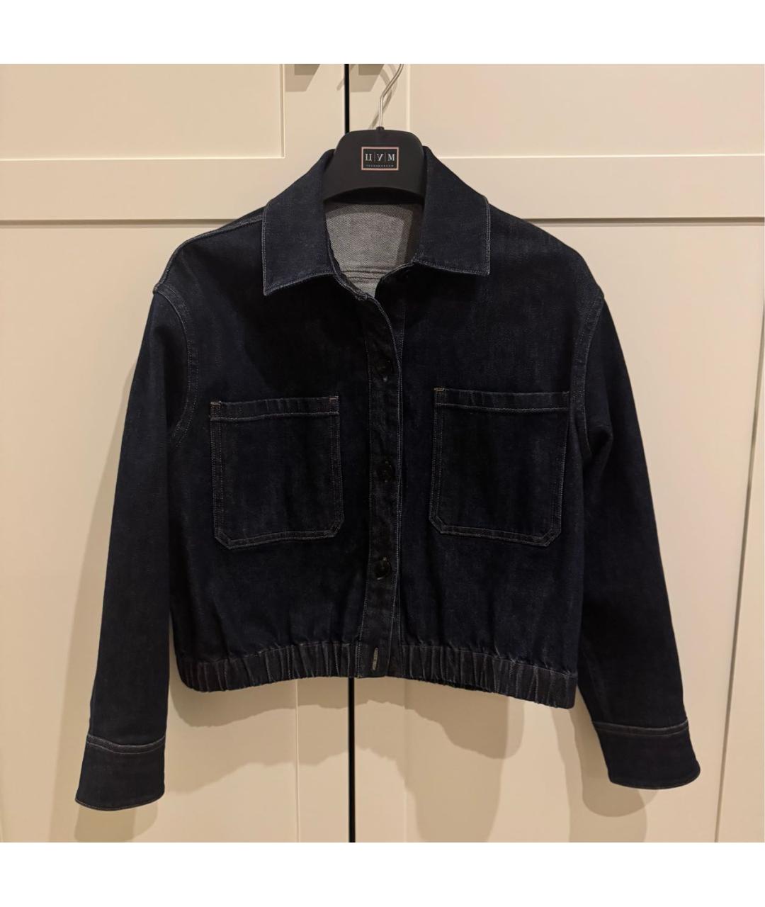 THEORY Темно-синяя хлопковая куртка, фото 2