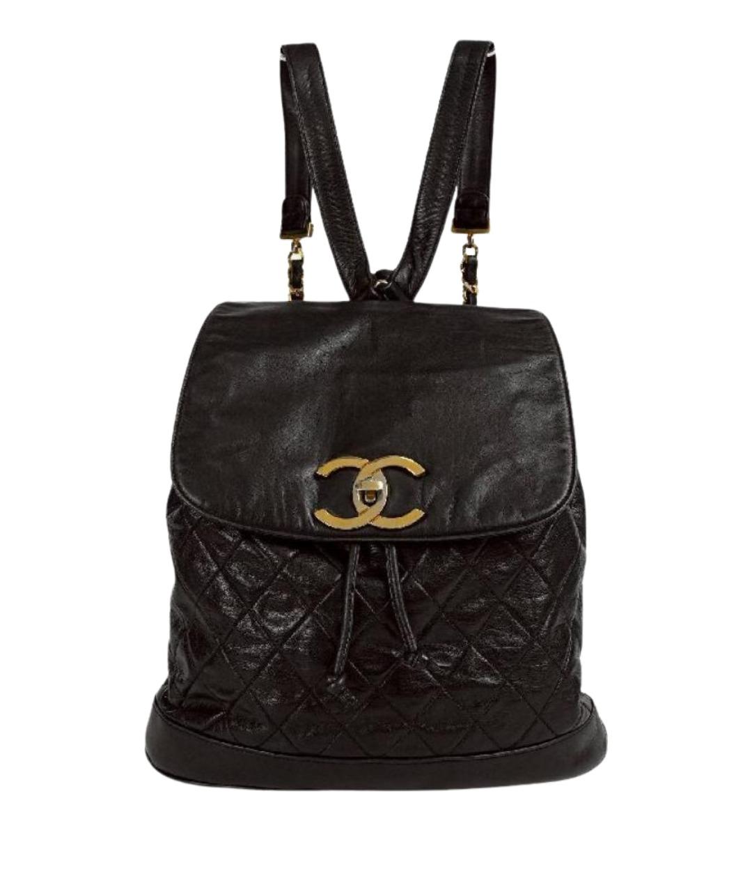 CHANEL Черный кожаный рюкзак, фото 1
