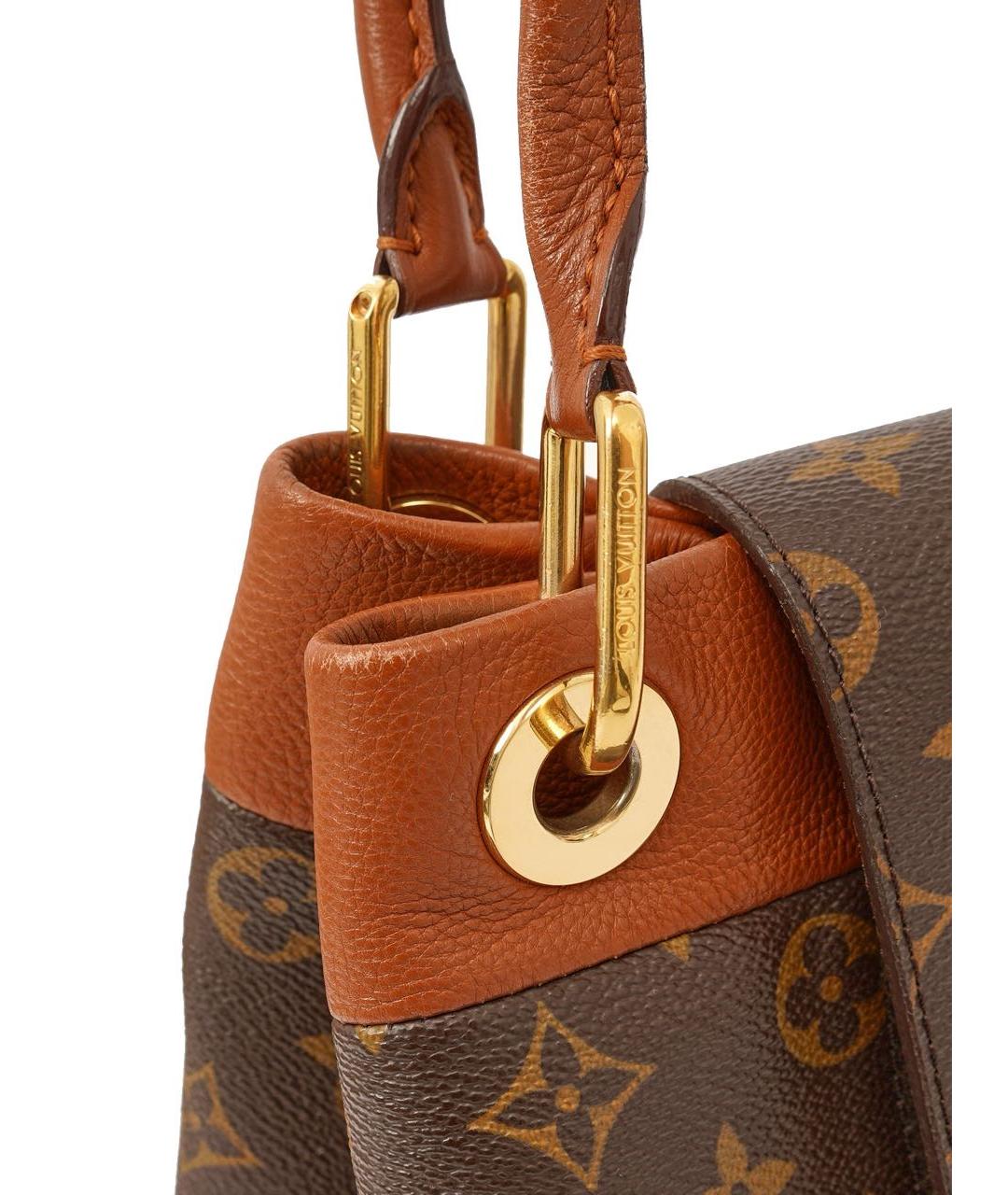 LOUIS VUITTON Коричневая кожаная сумка через плечо, фото 5