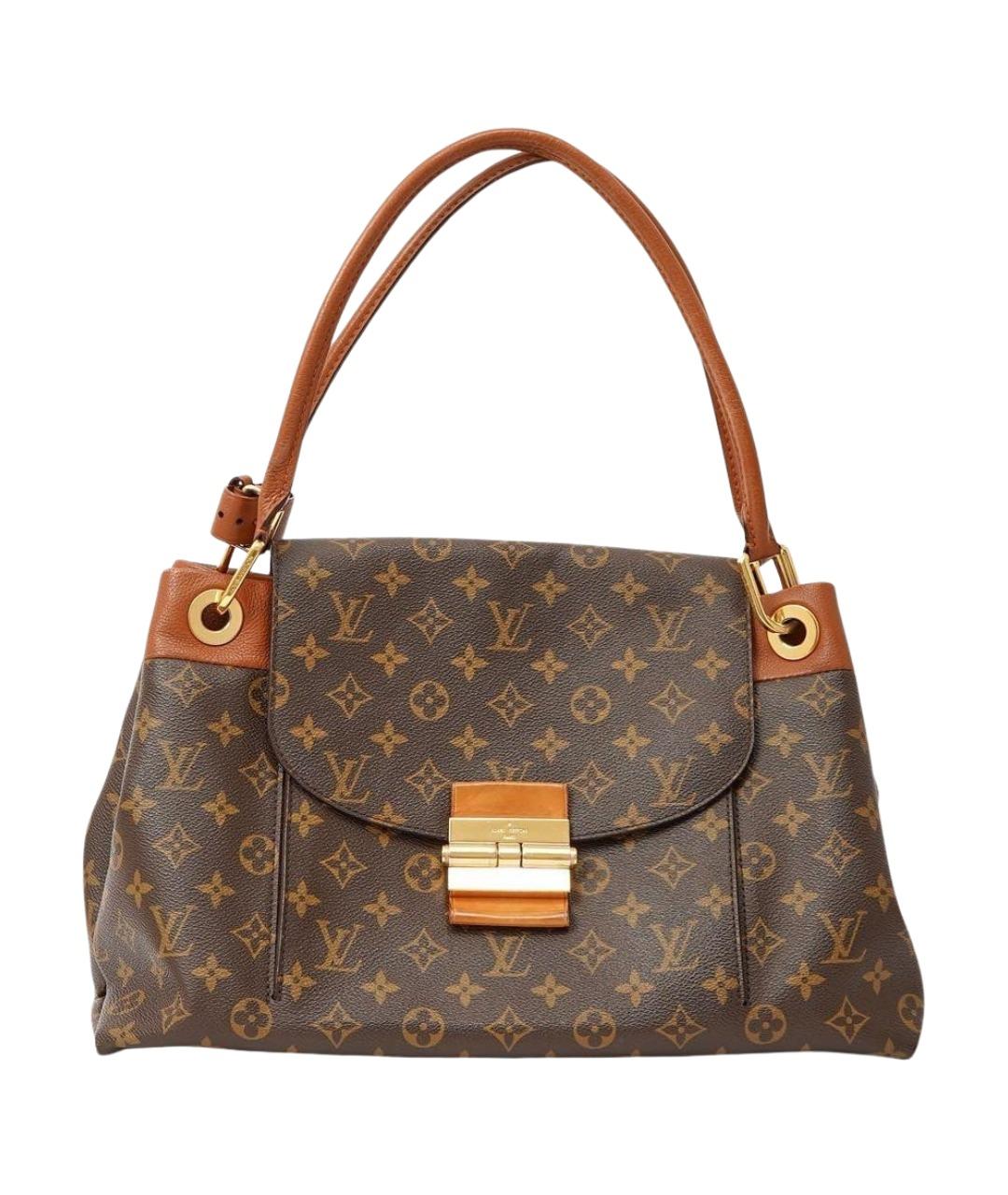 LOUIS VUITTON Коричневая кожаная сумка через плечо, фото 10