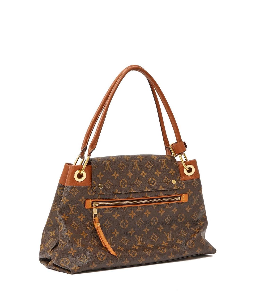 LOUIS VUITTON Коричневая кожаная сумка через плечо, фото 3