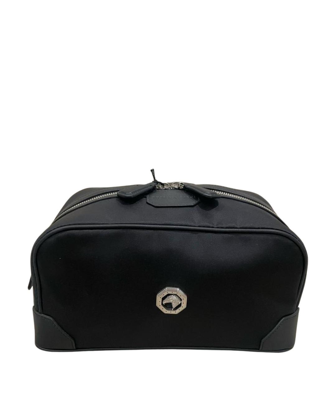 STEFANO RICCI Черная тканевая барсетка, фото 1
