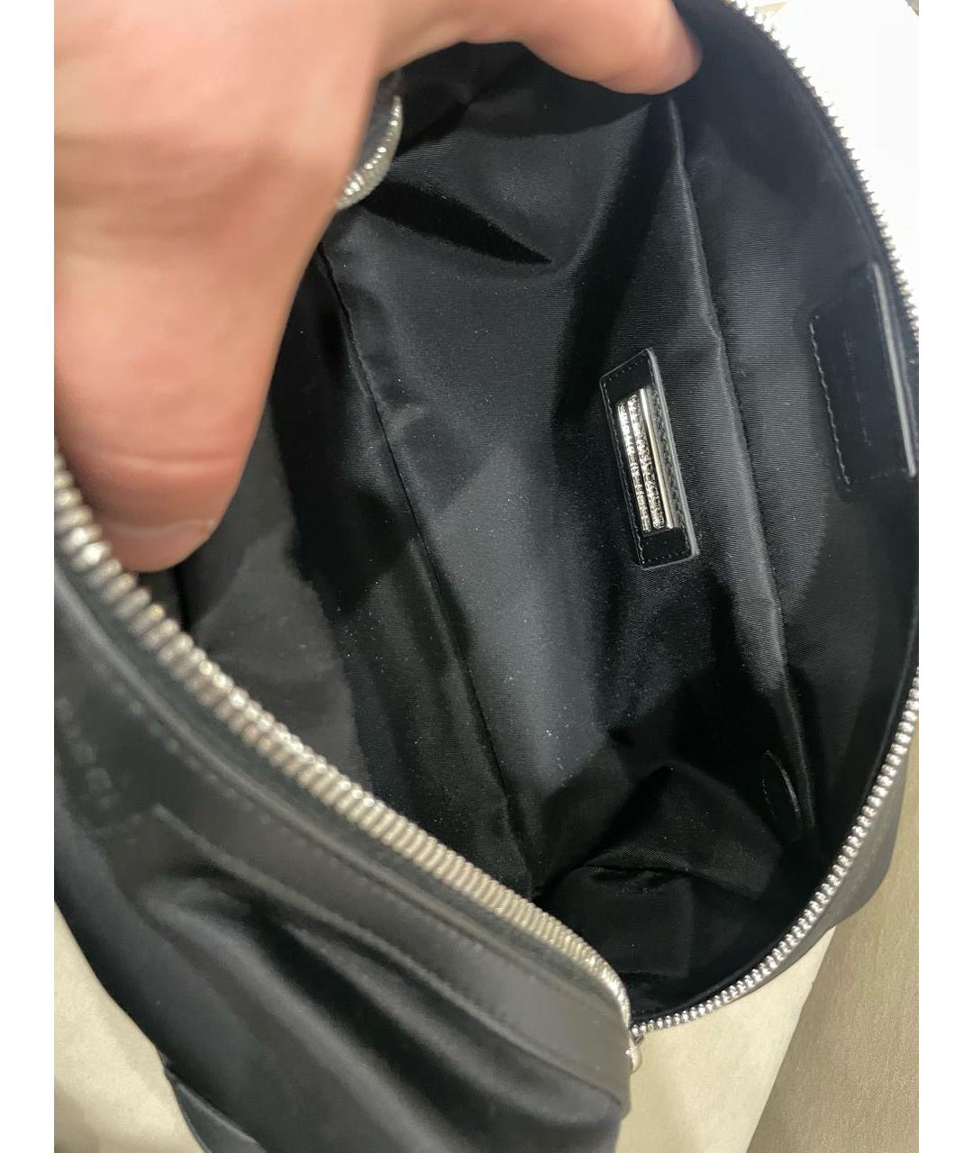 STEFANO RICCI Черная тканевая барсетка, фото 4