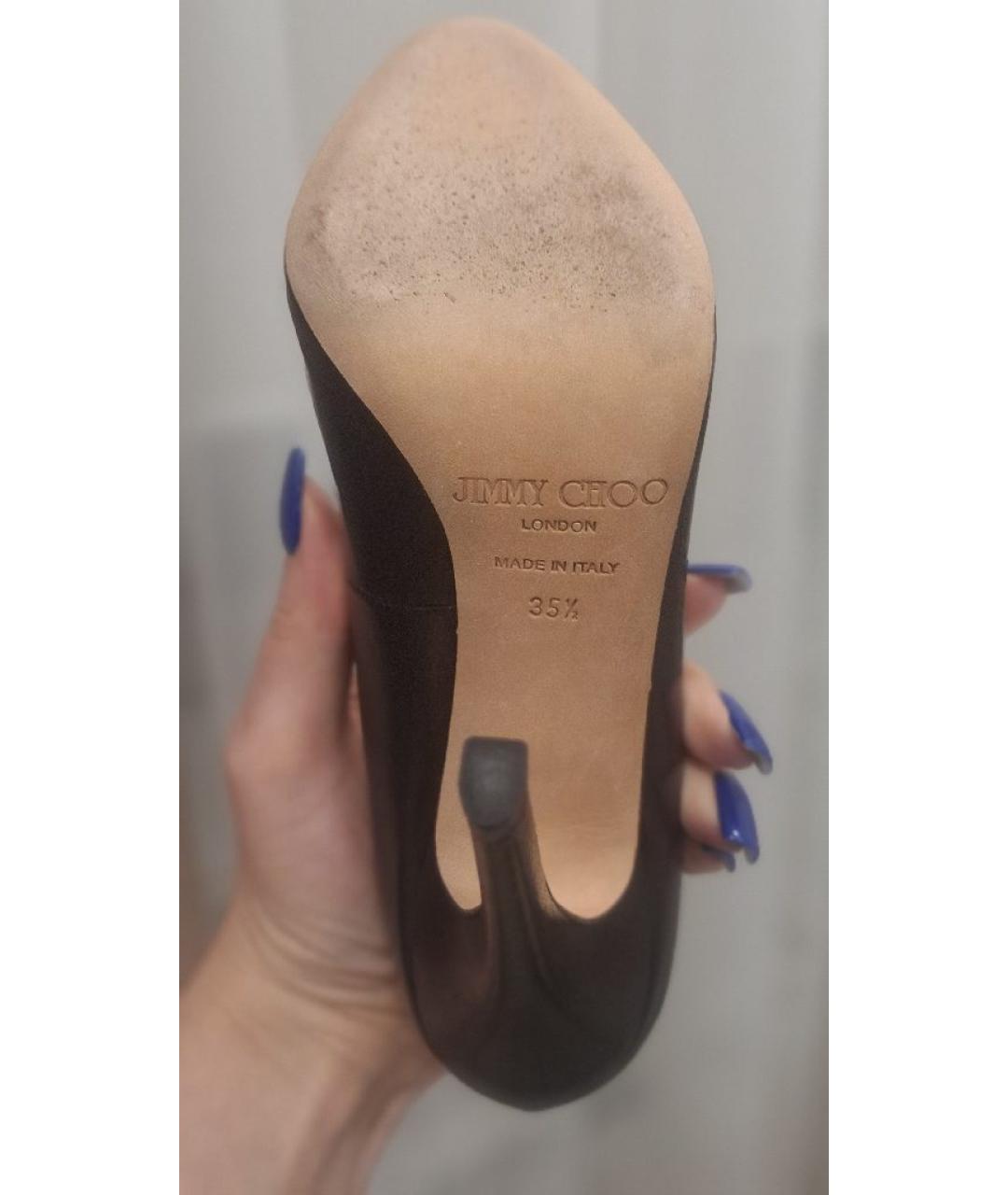 JIMMY CHOO Черные кожаные туфли, фото 4