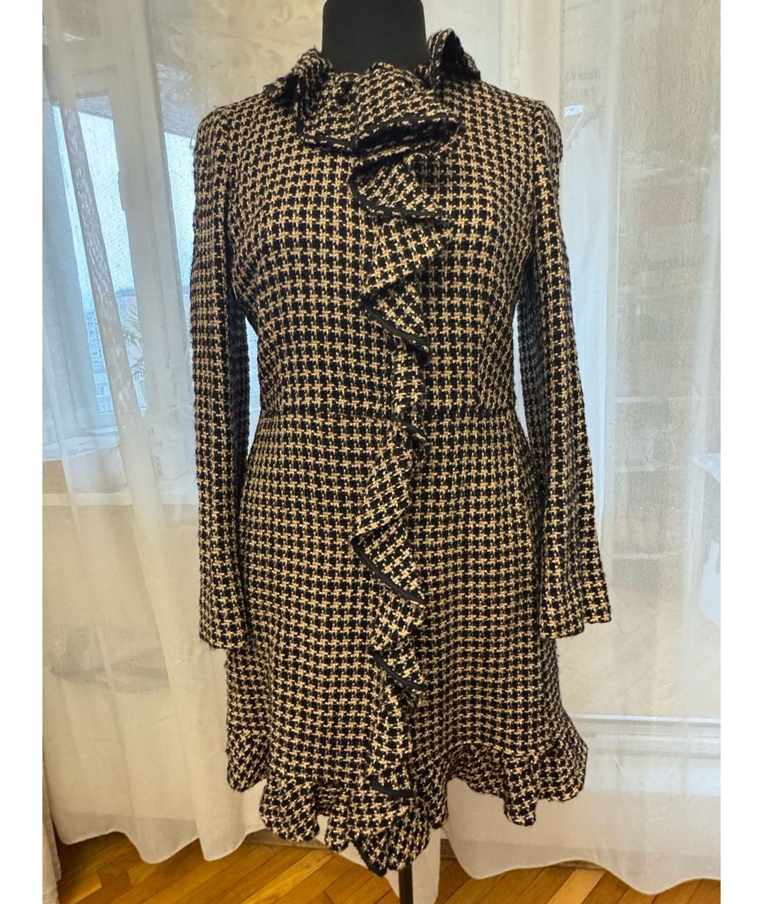 RED VALENTINO Коричневое шерстяное пальто, фото 8