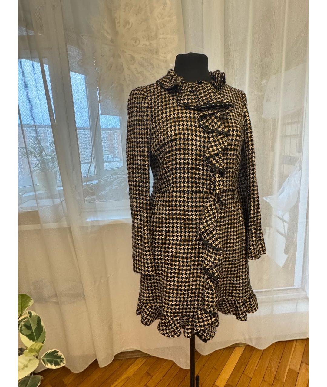 RED VALENTINO Коричневое шерстяное пальто, фото 2