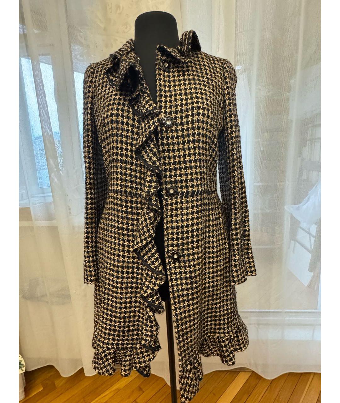 RED VALENTINO Коричневое шерстяное пальто, фото 4