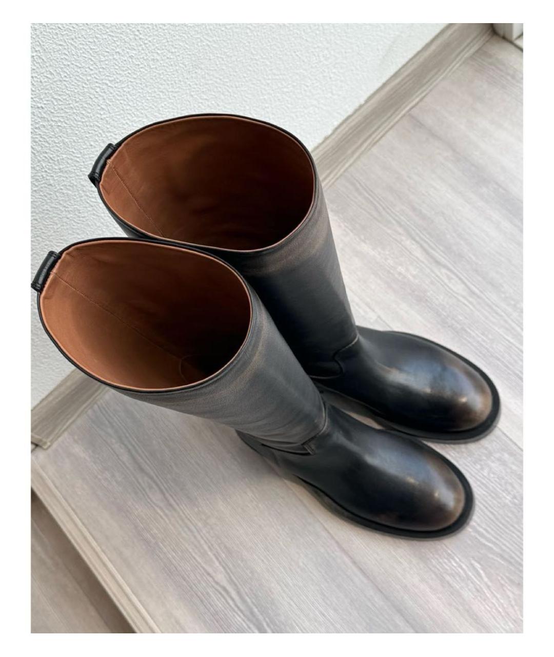 PARIS TEXAS Коричневые кожаные сапоги, фото 6