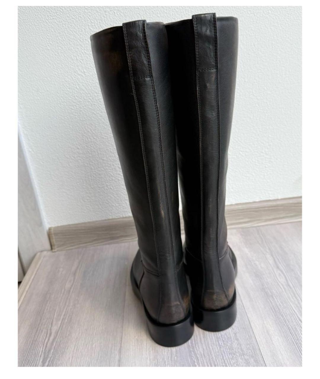 PARIS TEXAS Коричневые кожаные сапоги, фото 3