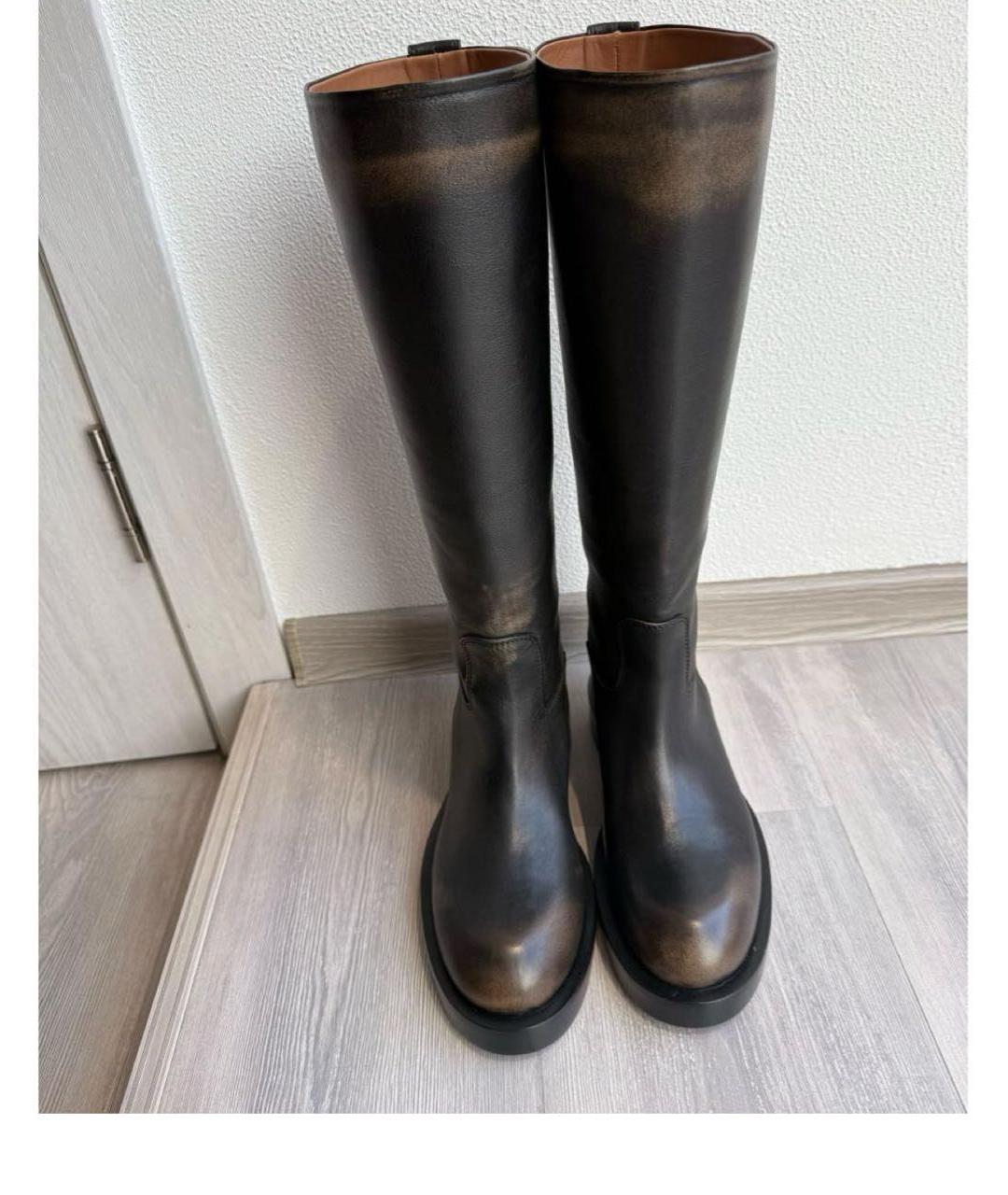 PARIS TEXAS Коричневые кожаные сапоги, фото 2