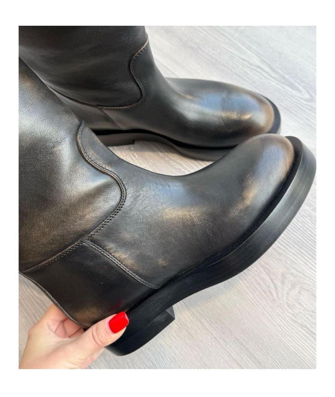 PARIS TEXAS Коричневые кожаные сапоги, фото 4