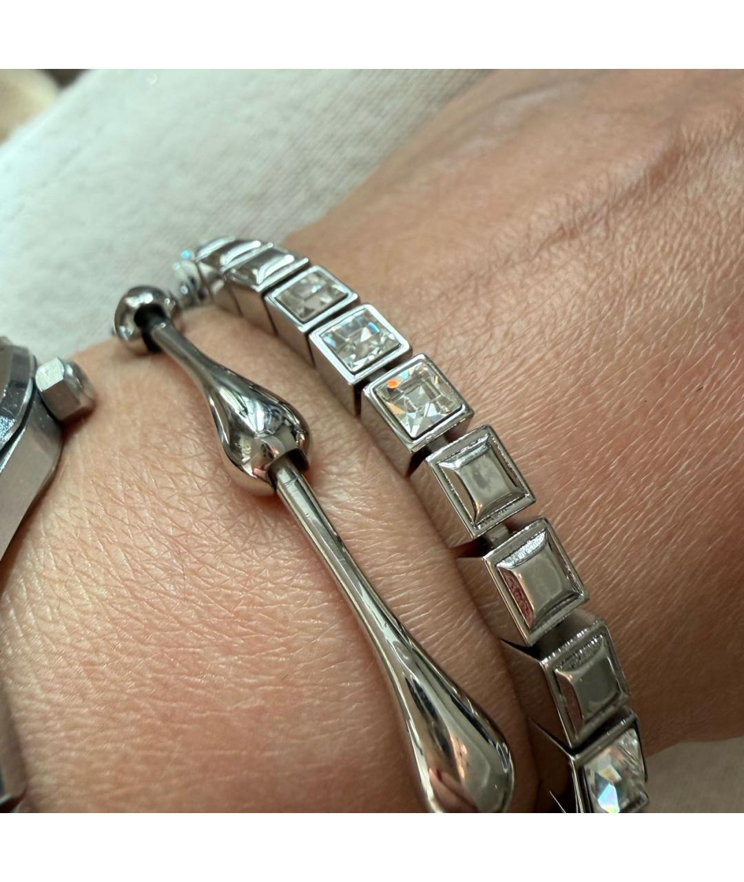 SAINT LAURENT Серебрянный латунный браслет, фото 5