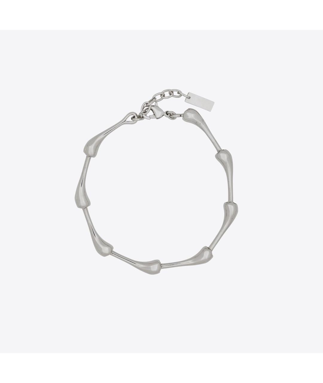 SAINT LAURENT Серебрянный латунный браслет, фото 7