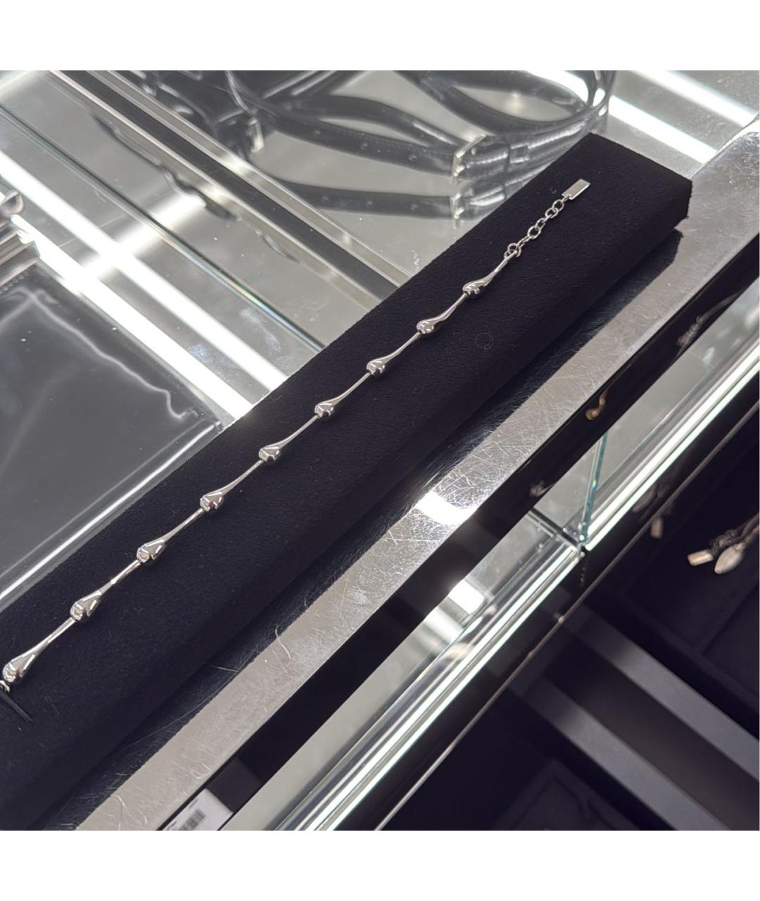 SAINT LAURENT Серебрянный латунный браслет, фото 8