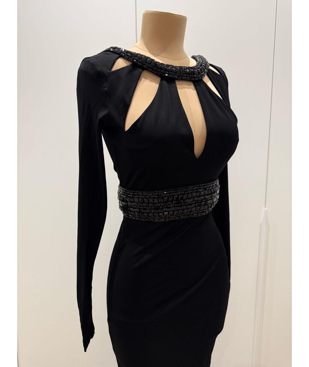 BALMAIN Черное вискозное вечернее платье, фото 2