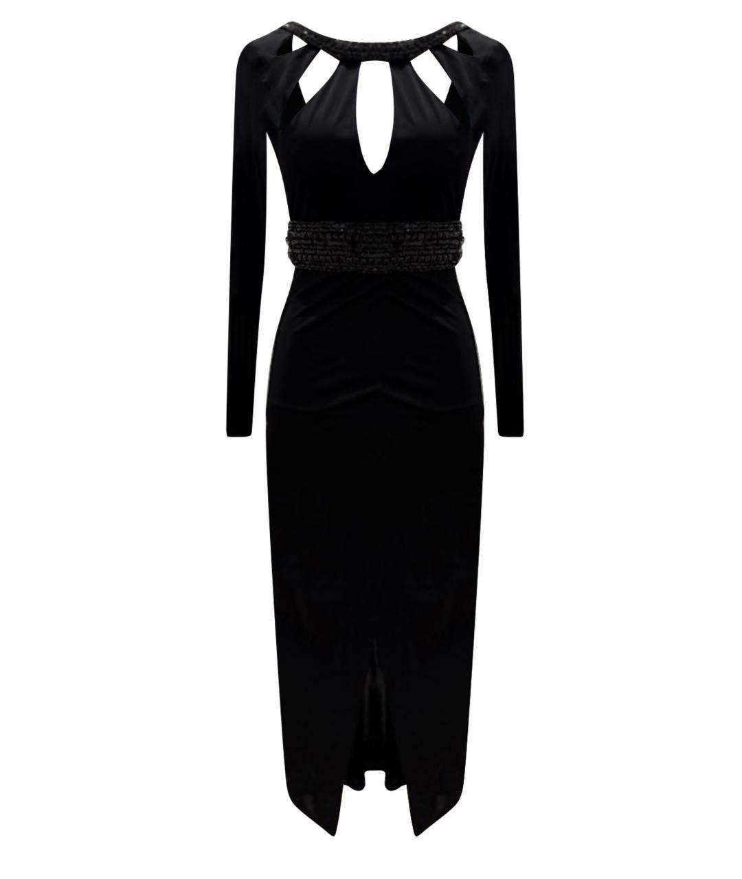 BALMAIN Черное вискозное вечернее платье, фото 1