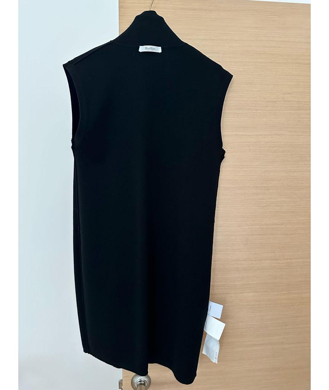 MAX MARA Черное шерстяное повседневное платье, фото 3