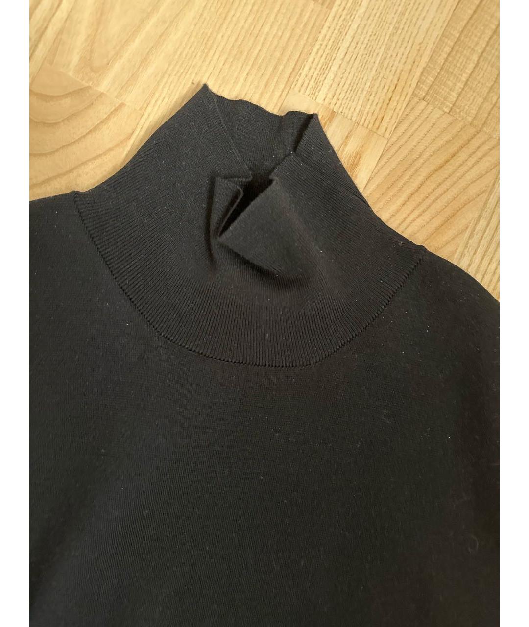 MAX MARA Черное шерстяное повседневное платье, фото 4