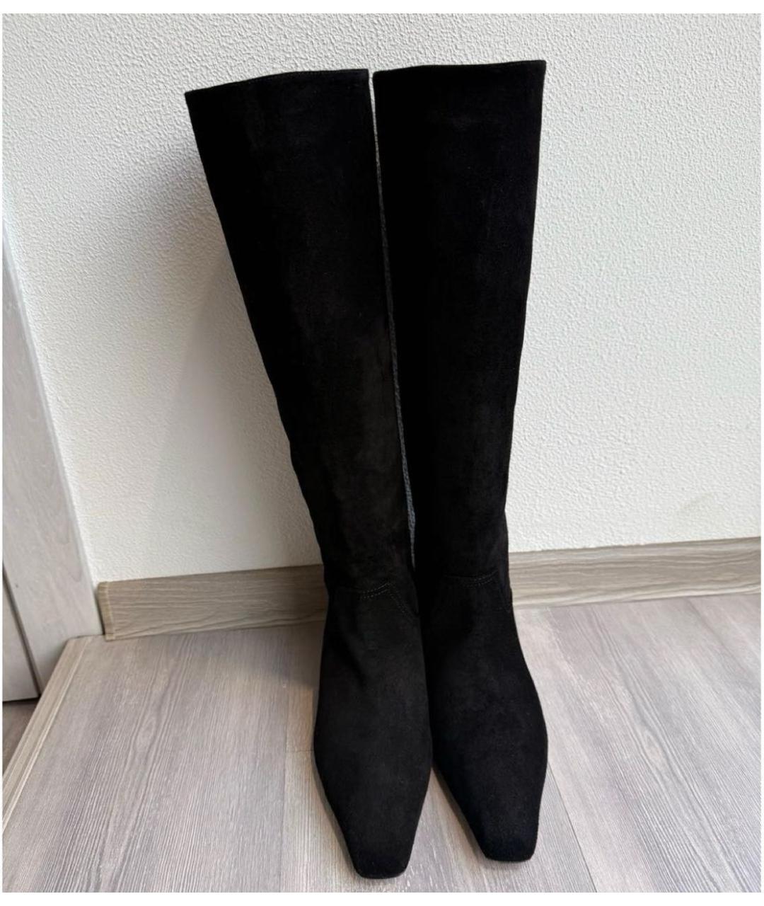 PARIS TEXAS Черные замшевые сапоги, фото 2