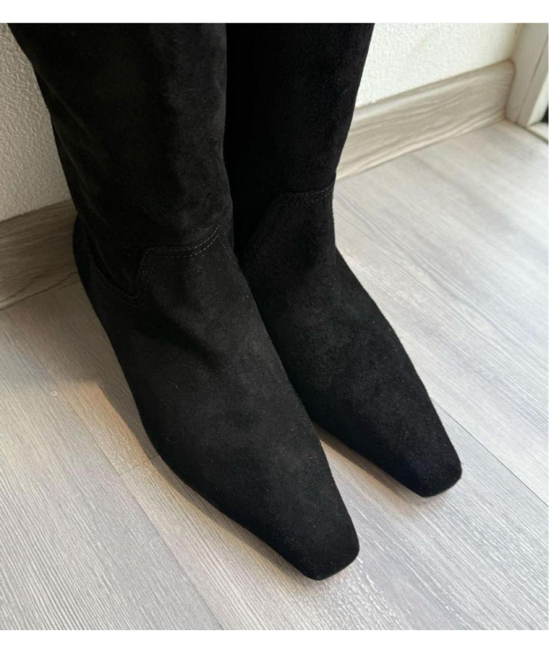 PARIS TEXAS Черные замшевые сапоги, фото 3