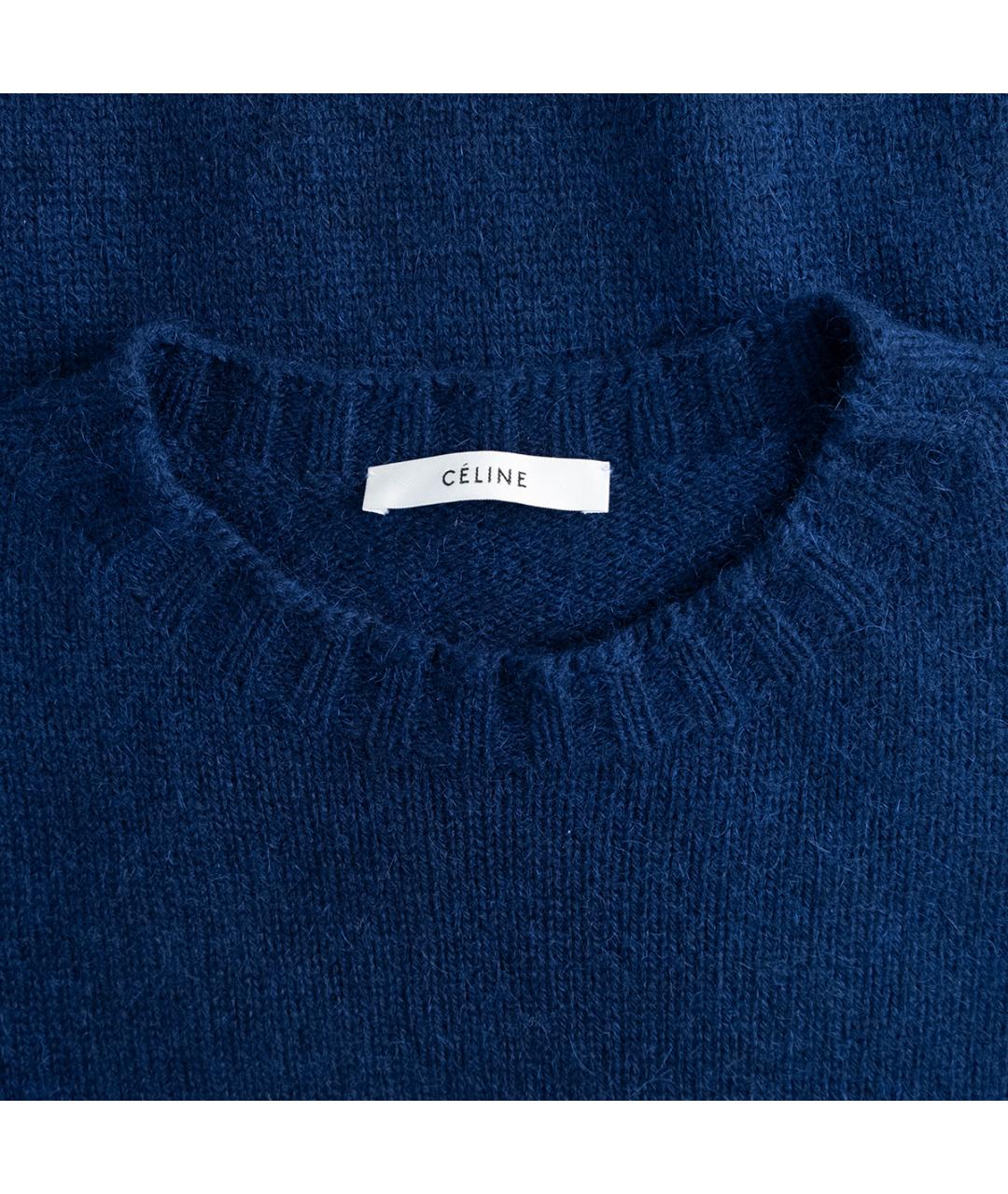 CELINE Синий кашемировый джемпер / свитер, фото 3