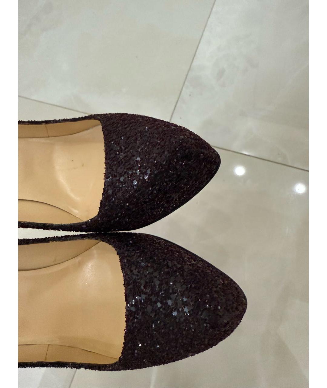 CHRISTIAN LOUBOUTIN Бордовые кожаные туфли, фото 3