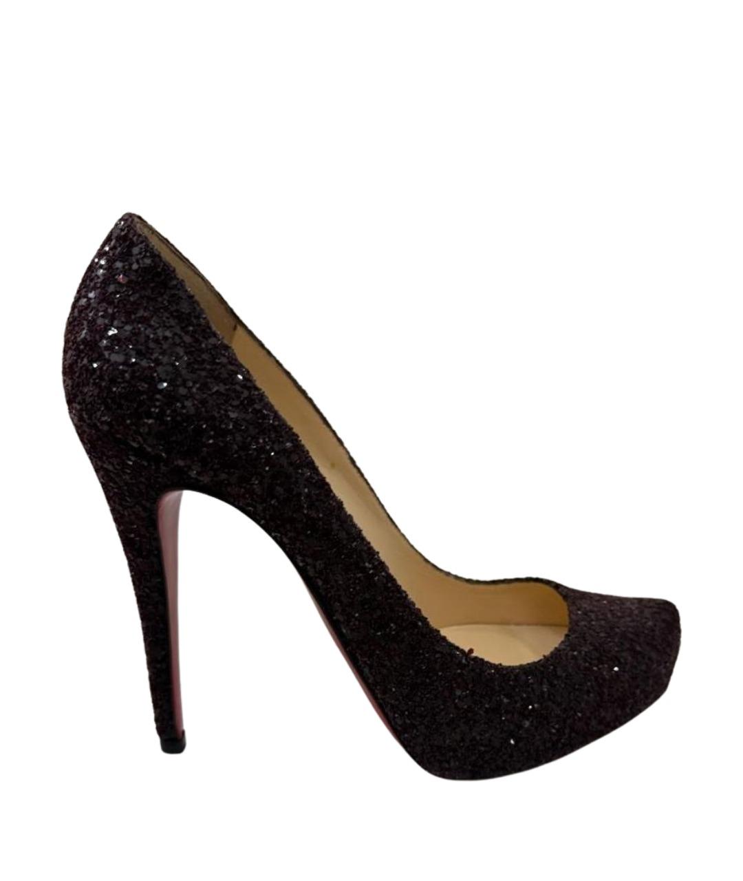 CHRISTIAN LOUBOUTIN Бордовые кожаные туфли, фото 1