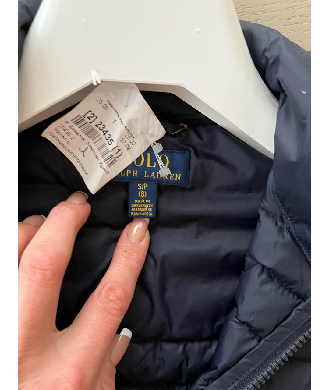 POLO RALPH LAUREN Темно-синий полиэстеровый жакет / жилет, фото 3