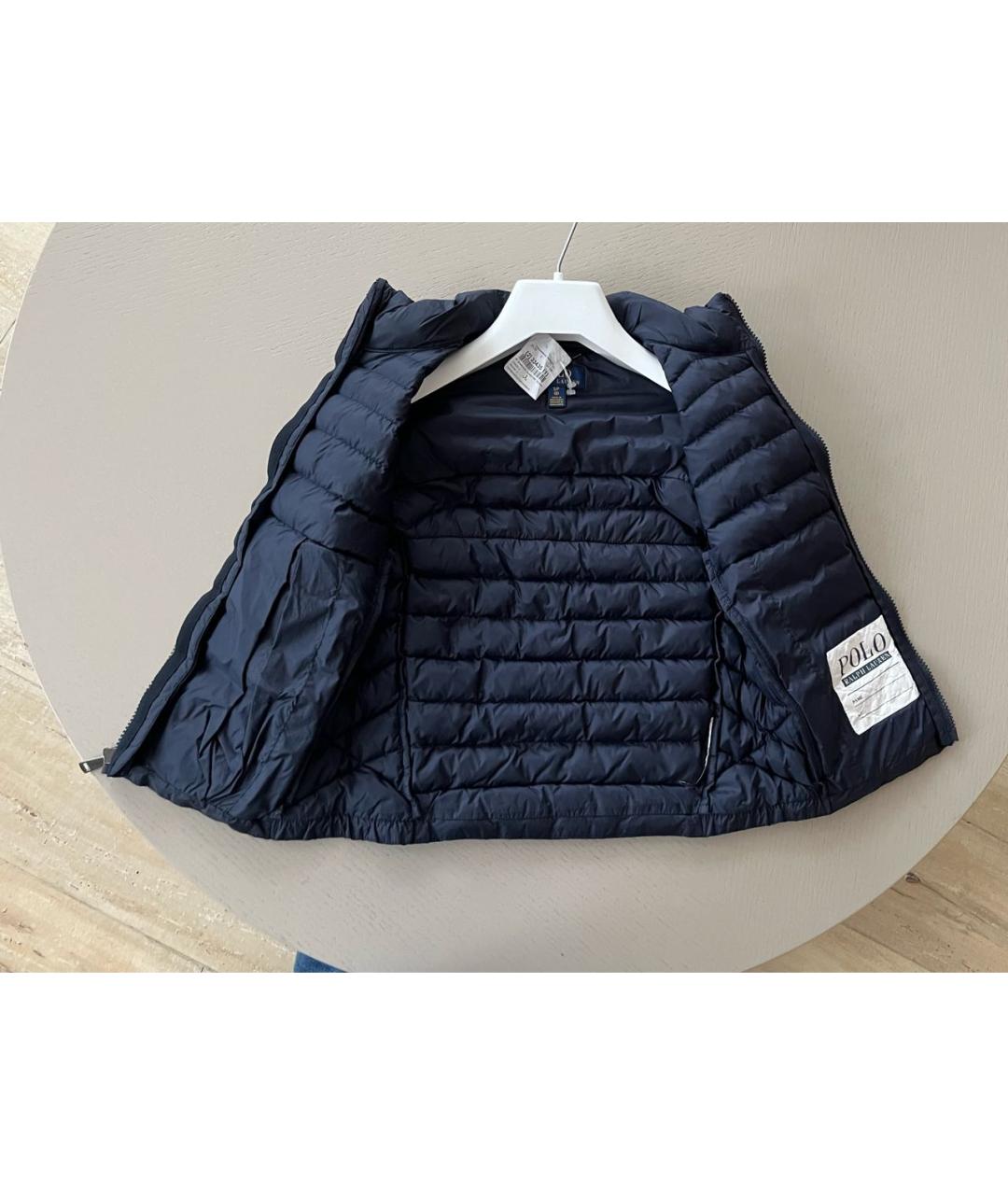 POLO RALPH LAUREN Темно-синий полиэстеровый жакет / жилет, фото 4