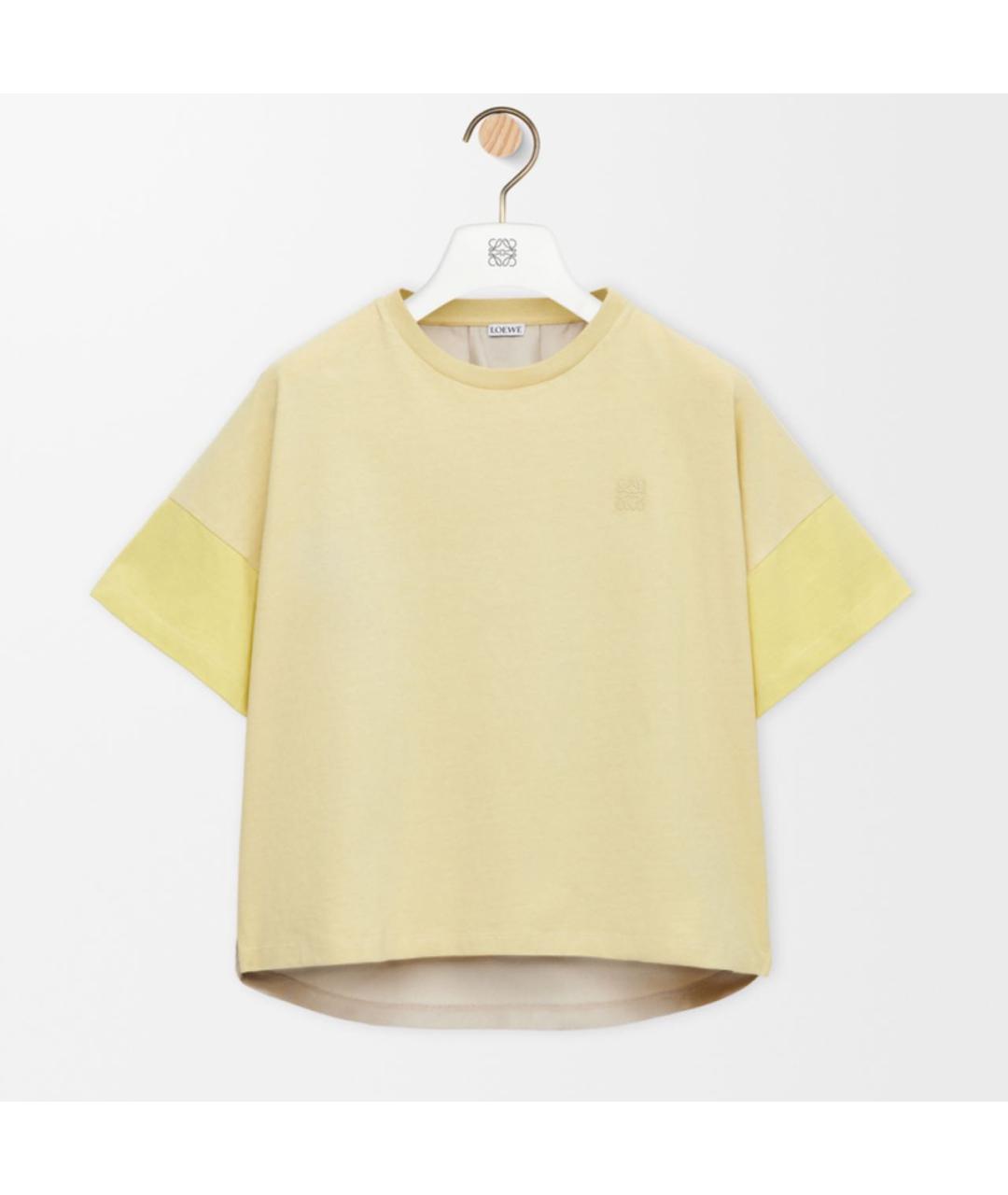 LOEWE Желтая хлопковая футболка, фото 6