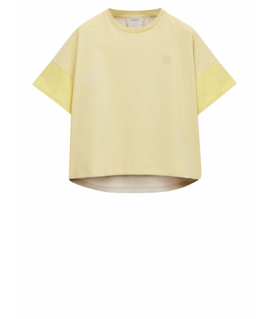 LOEWE Желтая хлопковая футболка, фото 1