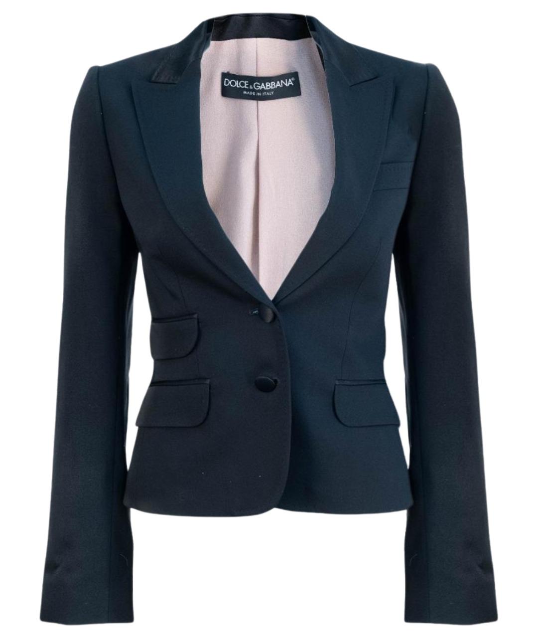 DOLCE&GABBANA Черный хлопковый жакет/пиджак, фото 1